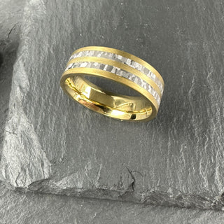 Damascus Steel Ring - Crystal