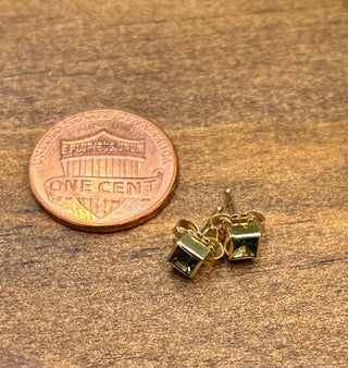 Green Sapphire Studs