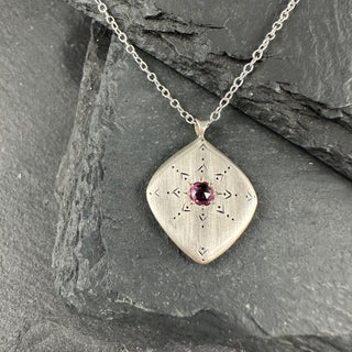 Star Gaze Pink Rosecut Sapphire Pendant