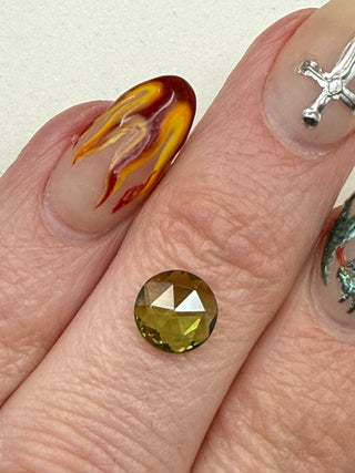 SAP225 Green Rose Cut Round