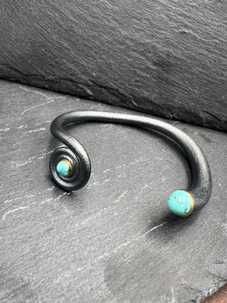 Spiral Turquoise Cuff