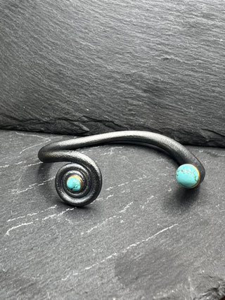 Spiral Turquoise Cuff