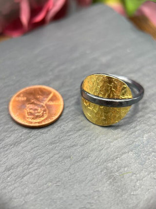 Eclipse Cigar Band Ring- gold