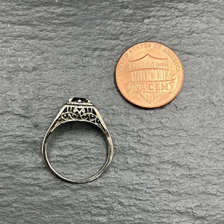 Vintage Filigree Sapphire Ring