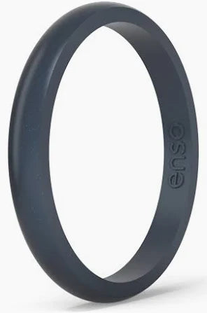 Elements Classic Halo Silicone Ring -Black Pearl
