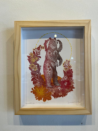 Decorated Bear: In the Garden (Original)