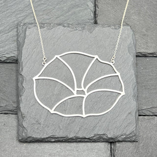 Morning Glory Necklace with Link Chain