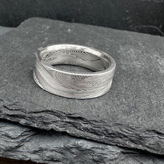Naked Damascus Steel Ring - SuperNova