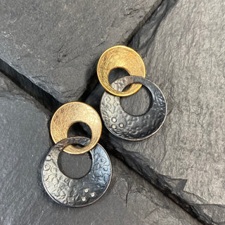 Mixed Metal Intertwined Earrings
