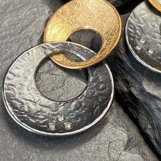 Mixed Metal Intertwined Earrings