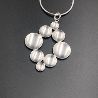 Parabolic Disc Open Square Necklace