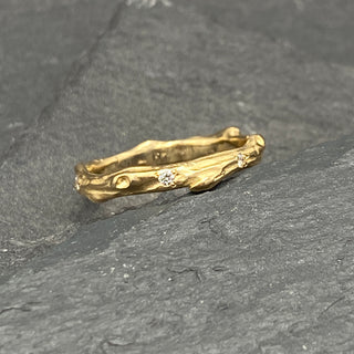 Pinot Branch Ring with Diamonds