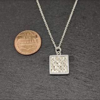 Woven Sterling Silver Pendant - Small