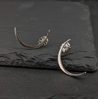 Crescent Moon Studs