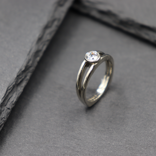 Split Shank Solitaire Ring
