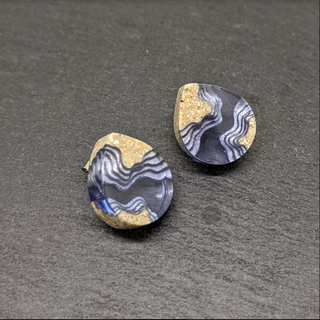 Ridge Stud Earrings