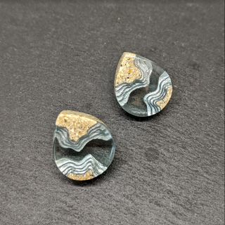 Ridge Stud Earrings
