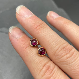 Rhodolite Garnet Studs